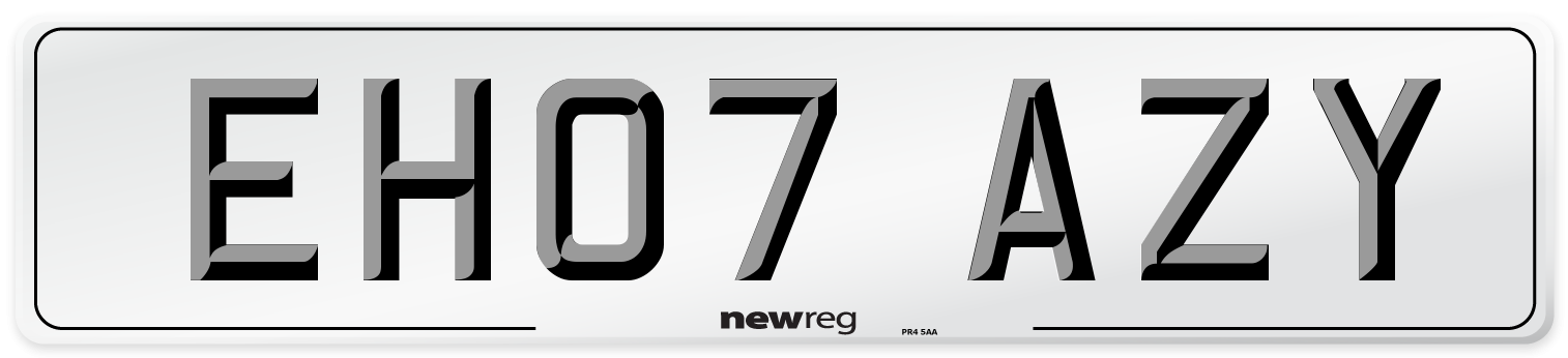 EH07 AZY Number Plate from New Reg